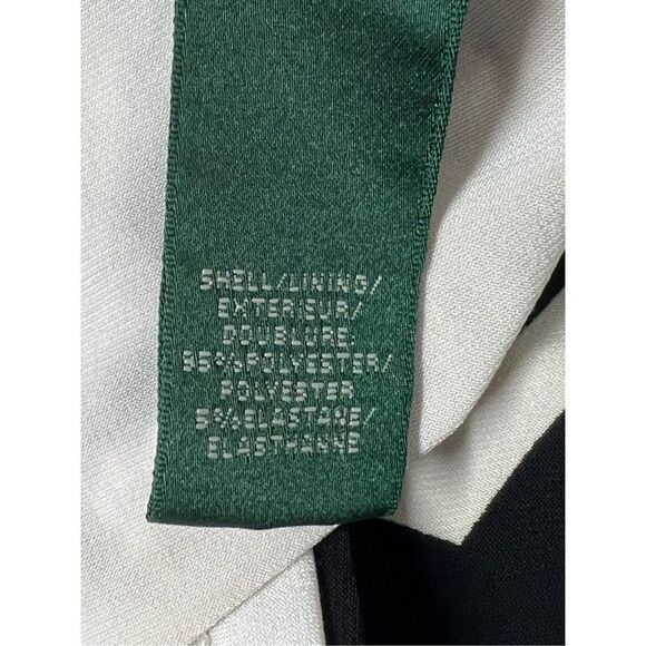 RALPH LAUREN BLACK & WHITE CHEVRON PRINT DRESS W/TIE All-Season Size 16 - Picture 9 of 12